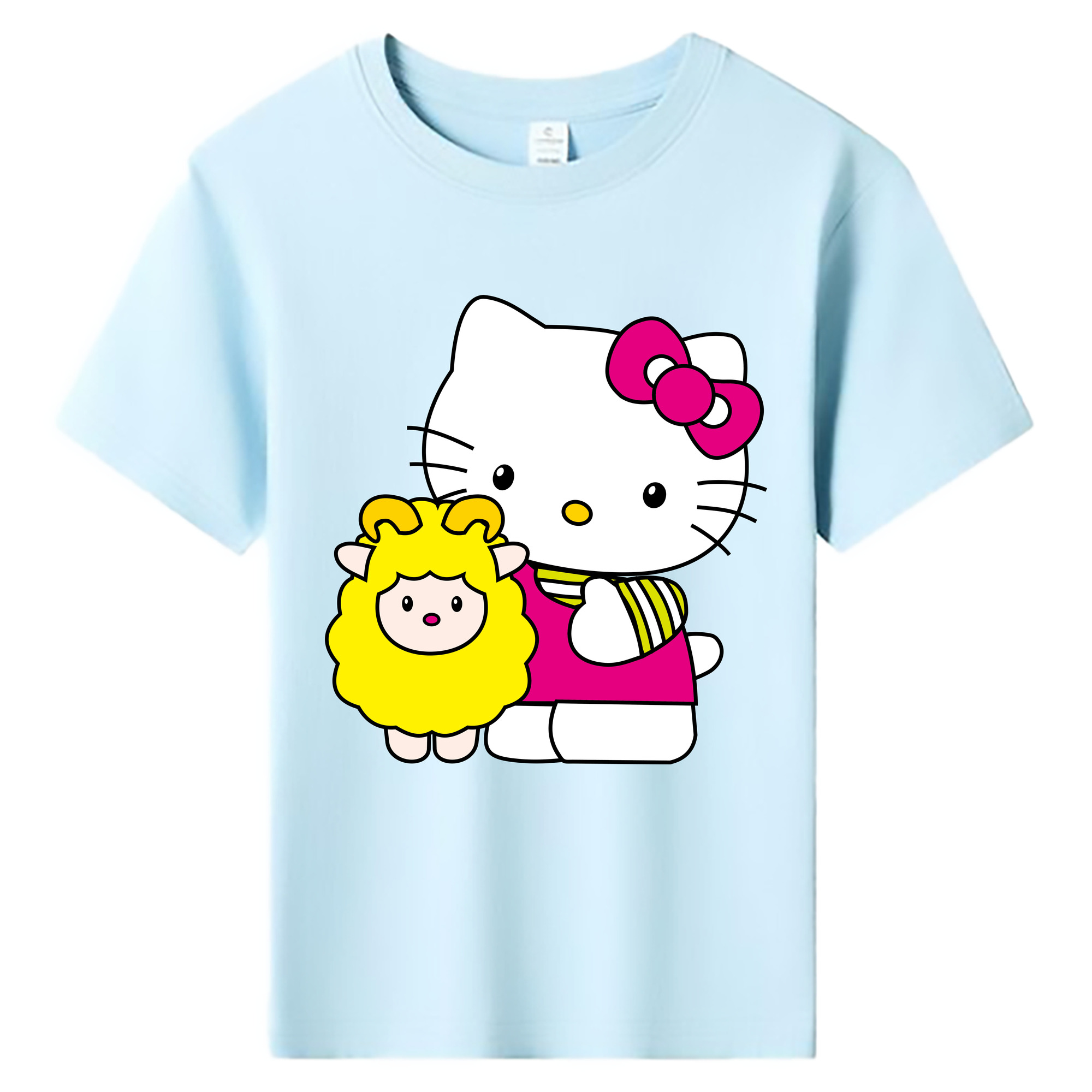 （画像用） Hello Kitty ハローキティ 綿100％キッズTシャツ（フロントプリント）